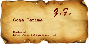 Goga Fatima névjegykártya